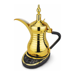 دلة مذهلة الكهربائية لإعداد القهوة العربية (لون ذهبي) – 1000 واط – 800 مل